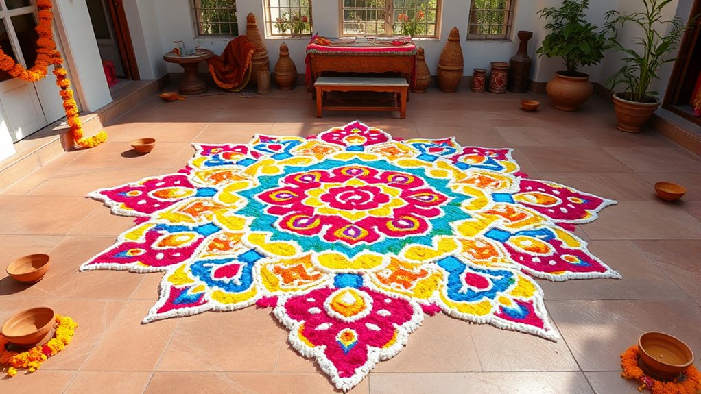 cultural symbolism in rangoli