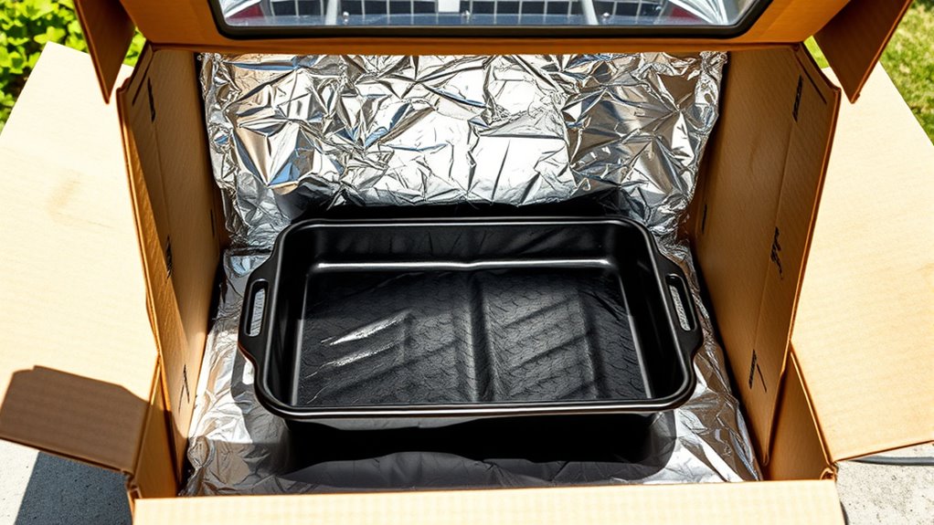 diy cardboard aluminum solar oven