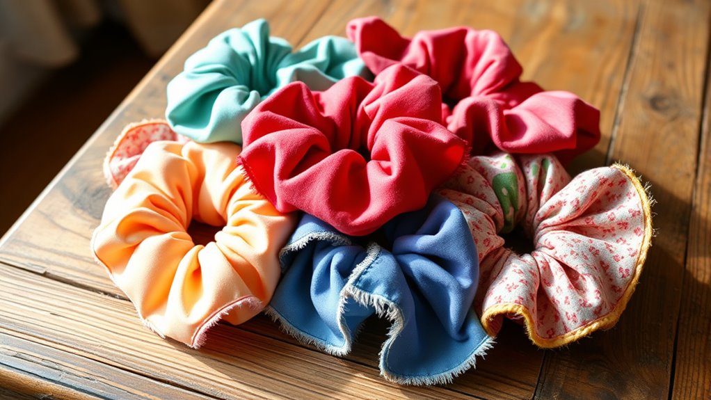 diy fabric scrunchie tutorial