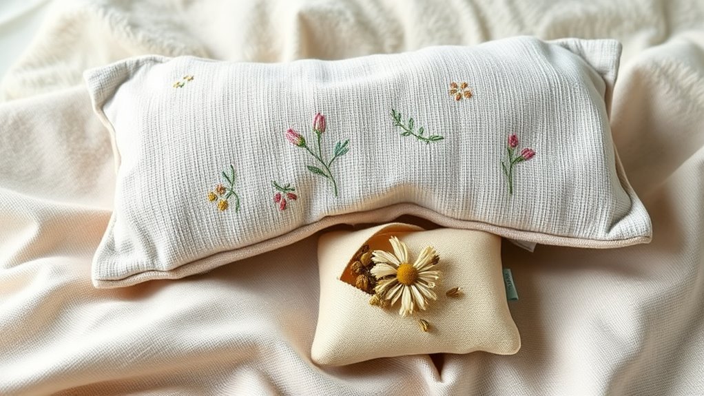 homemade chamomile eye pillow