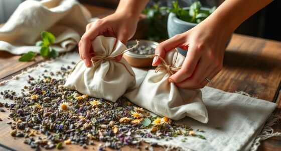 making herbal muscle packs