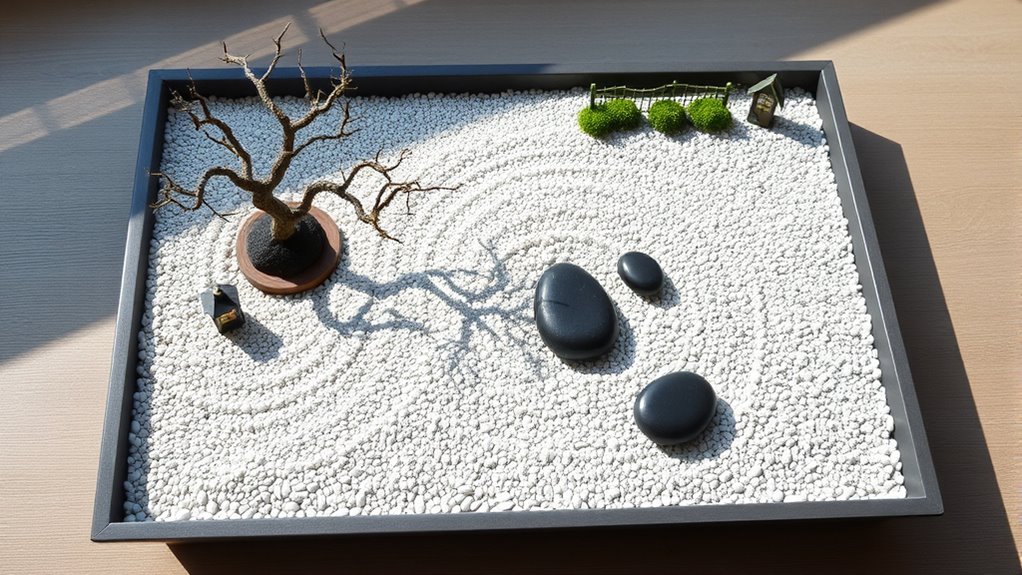 miniature zen garden arrangement
