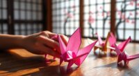 origami cranes symbolize peace