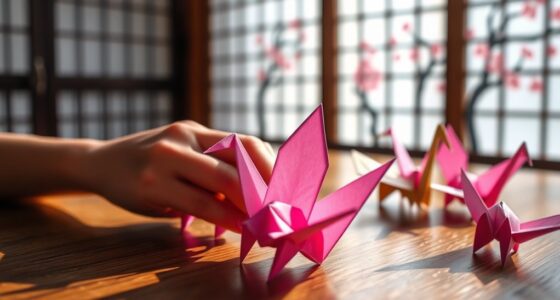origami cranes symbolize peace