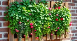 pallets turned vertical garden