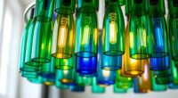 recycled glass bottle chandelier