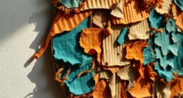 recycled materials wall art