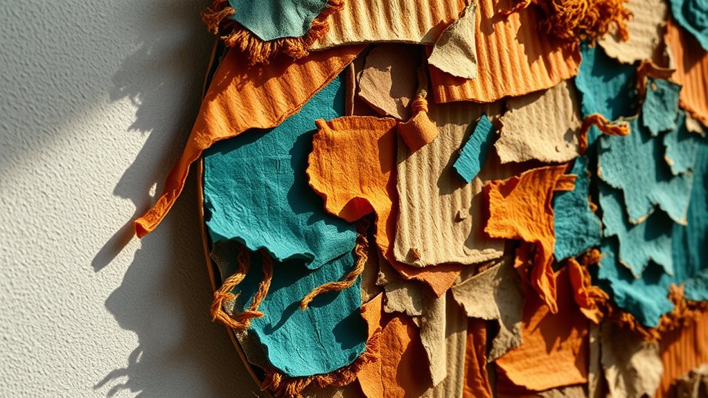 recycled materials wall art