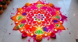 traditional indian rangoli design