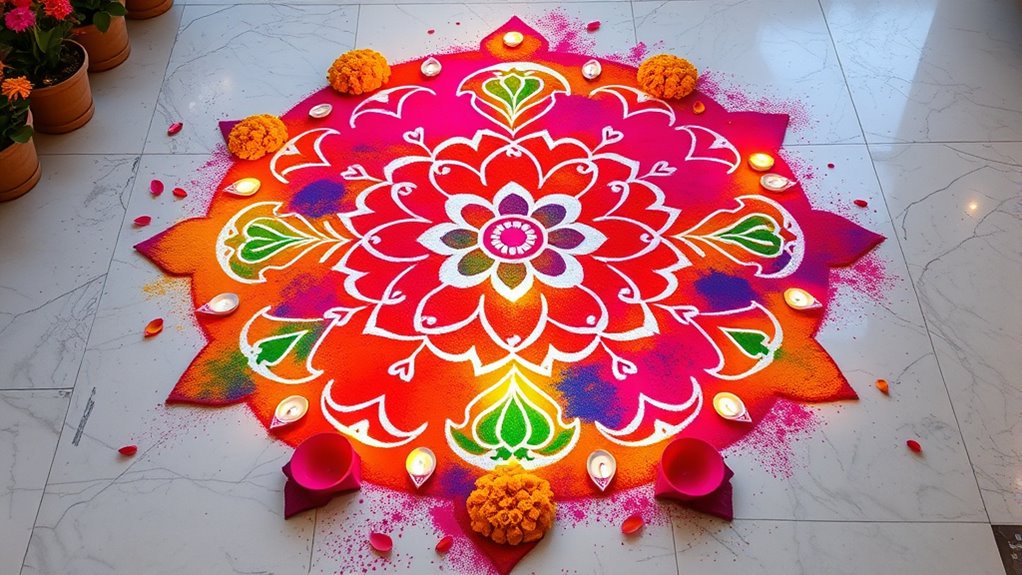 traditional indian rangoli design