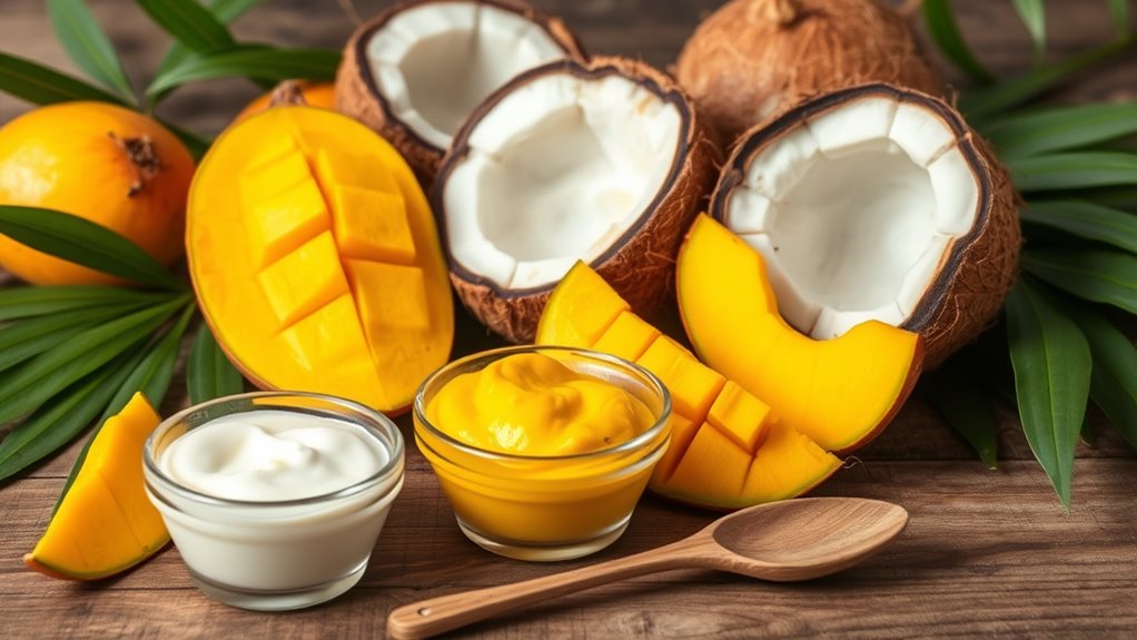 tropical fruit hair masks