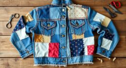 upcycled patchwork denim jacket