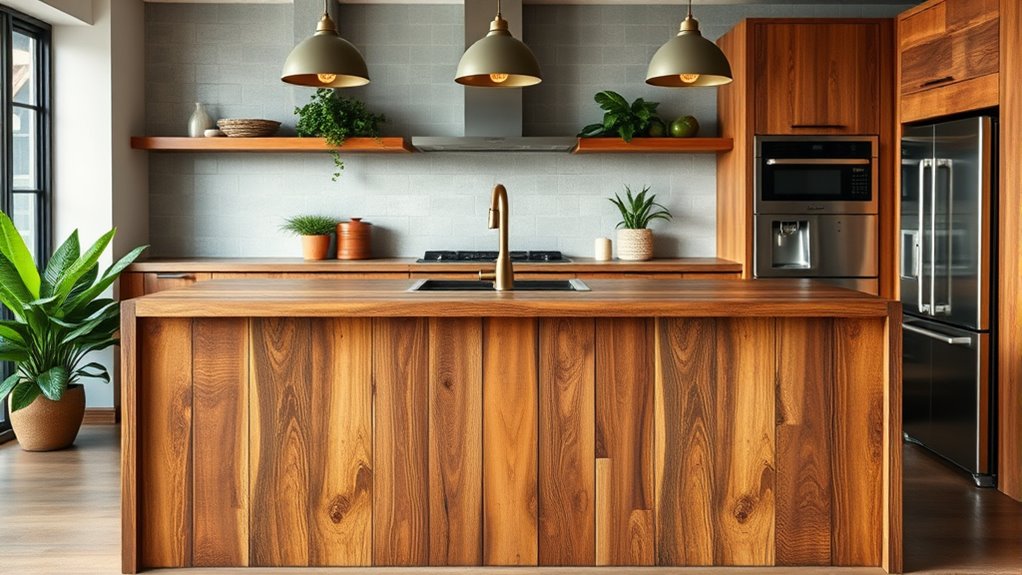 upcycled wood kitchen island