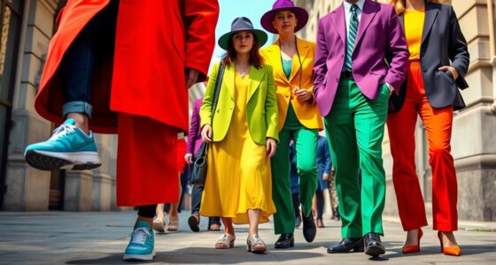 vivid colorful fashion choices