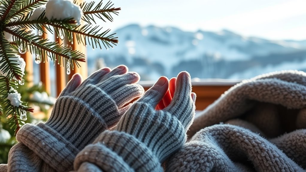 winter skincare in snow