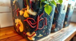 worm composting kitchen waste