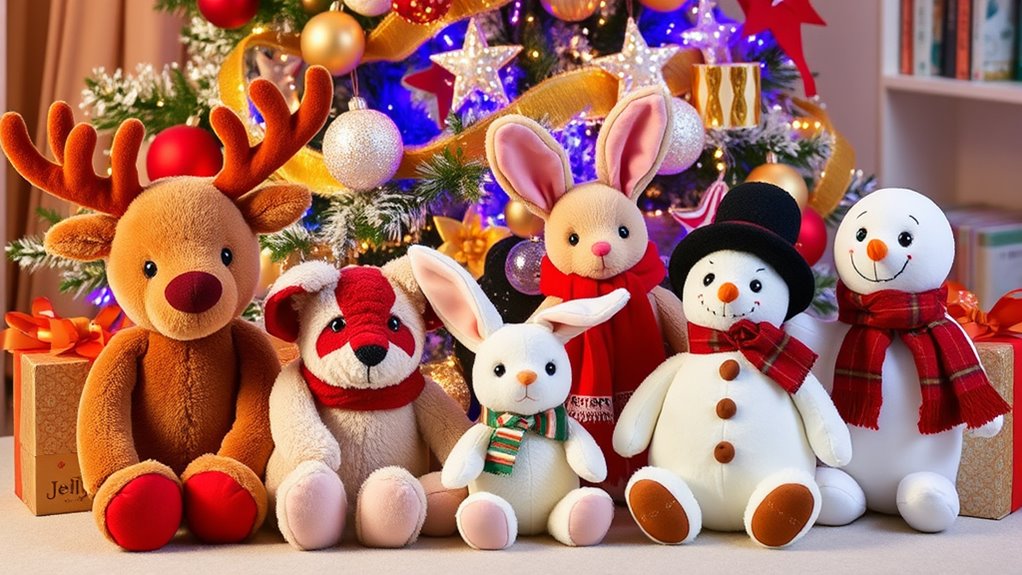 choosing festive jellycat toys