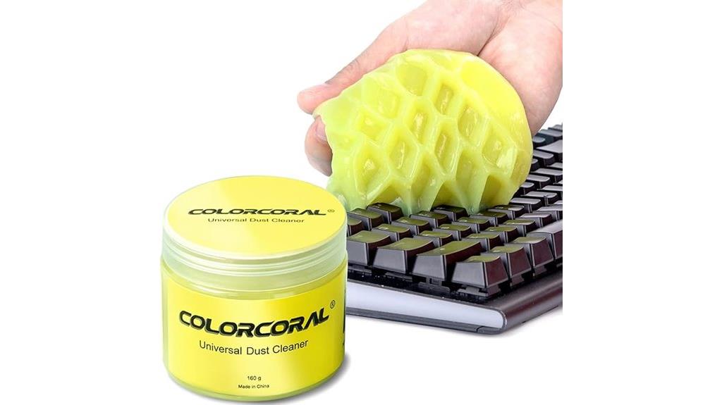 colorful cleaning gel tool