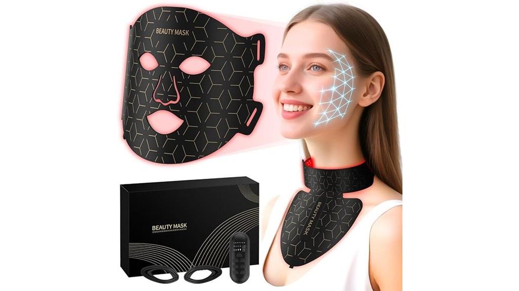 face neck red light mask