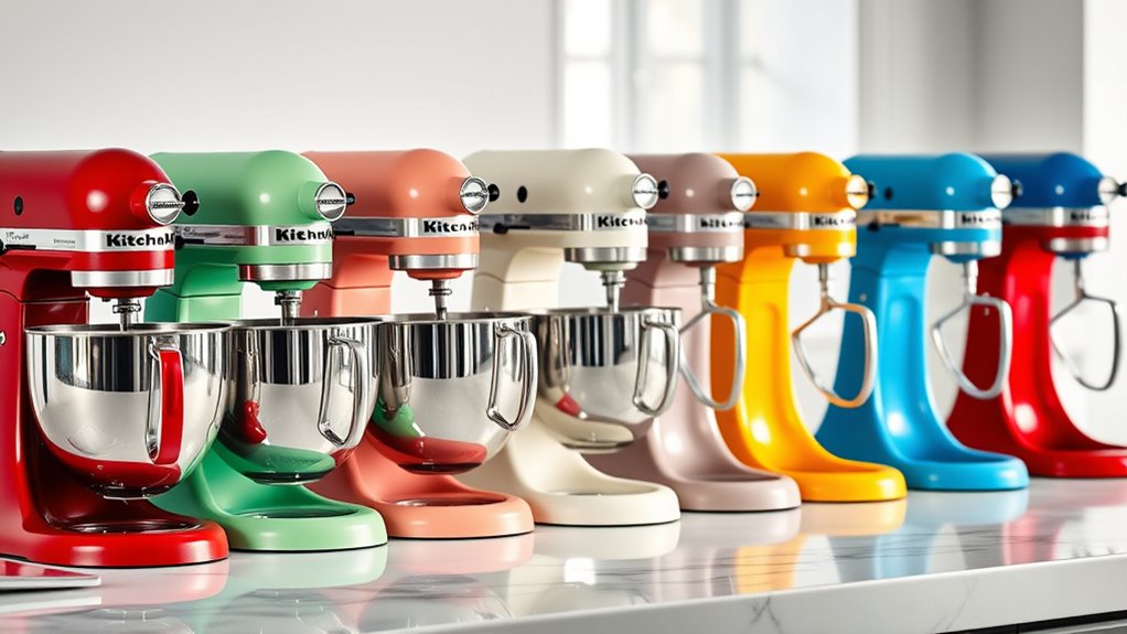 top kitchenaid mixer colors