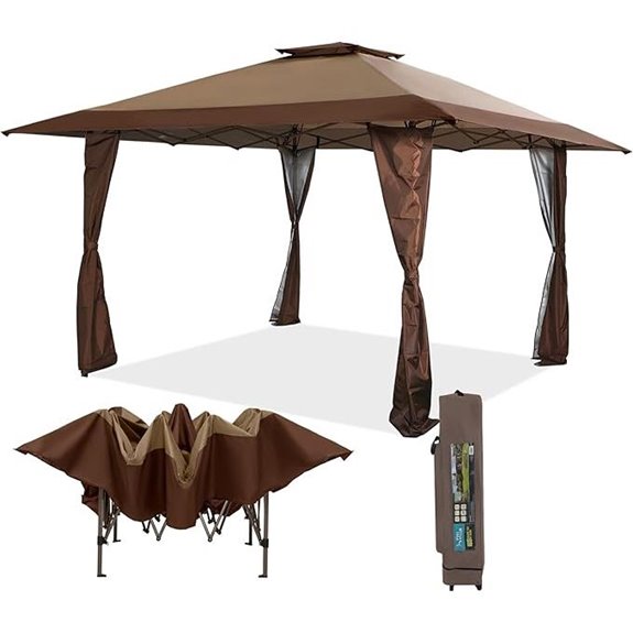 Pop-Up Canopy Tent 13x13 ft with Accessories