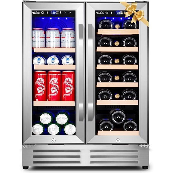Wine & Beverage Refrigerator 24-Inch Dual Zone Cooler