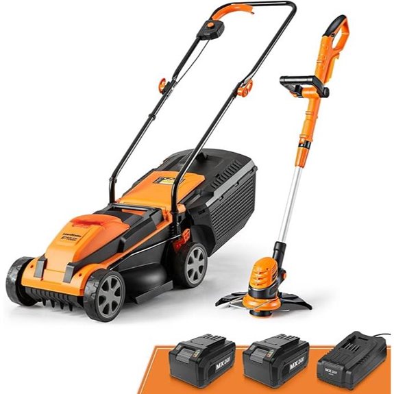 LawnMaster 24V Max 13-inch Lawn Mower & Trimmer Combo