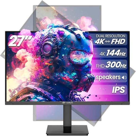 CRUA 27” 4K Gaming Monitor with High Refresh Rate