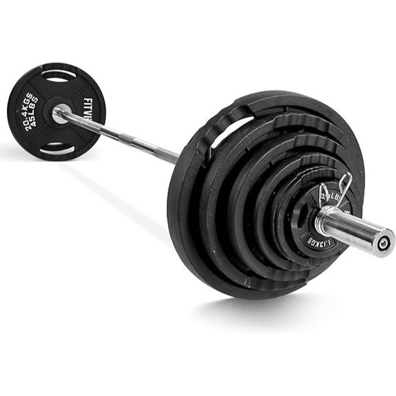 Fitvids 2-Inch Olympic Cast Iron Barbell Set