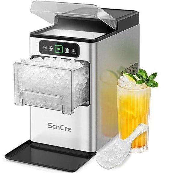 Nugget Ice Maker 40lbs/Day Self-Cleaning Countertop Ice