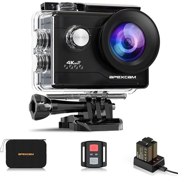 Apexcam 4K Action Camera with Remote and Accessories
