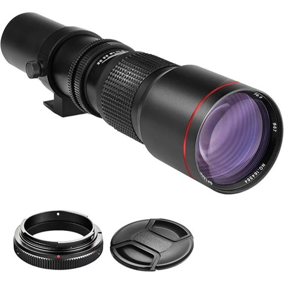 High-Power 500mm f/8 Telephoto Lens for Nikon