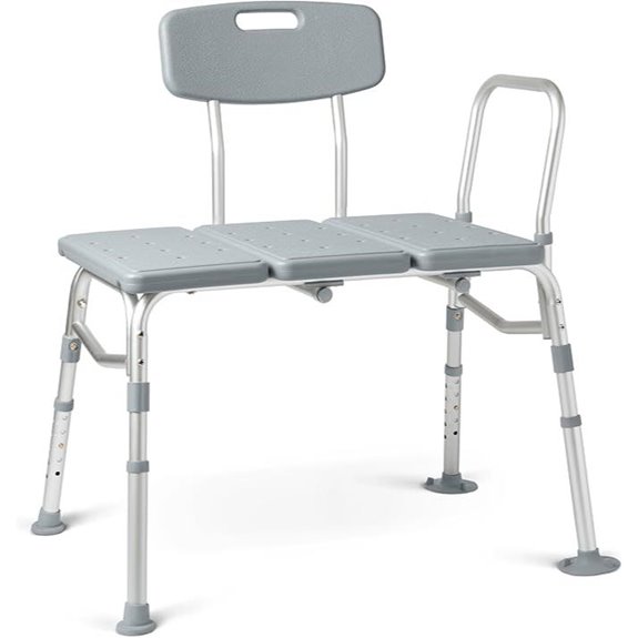 Medline Adjustable Transfer Bench for Bathtubs and Showers