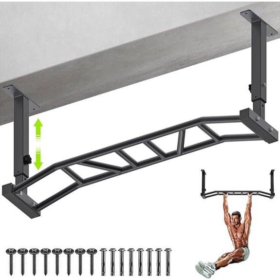 Kipika 48 Adjustable Ceiling Pull-Up Bar with Bands