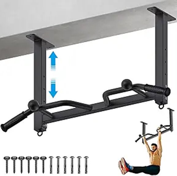 Kipika 32 Adjustable Ceiling Pull-Up Bar with Accessories