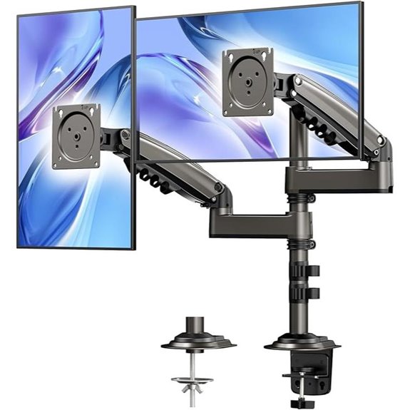 HUANUO Dual Monitor Stand with Adjustable Mount