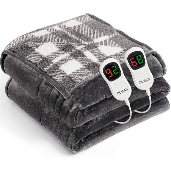 Heated Queen Electric Blanket with 10 Levels and Timer