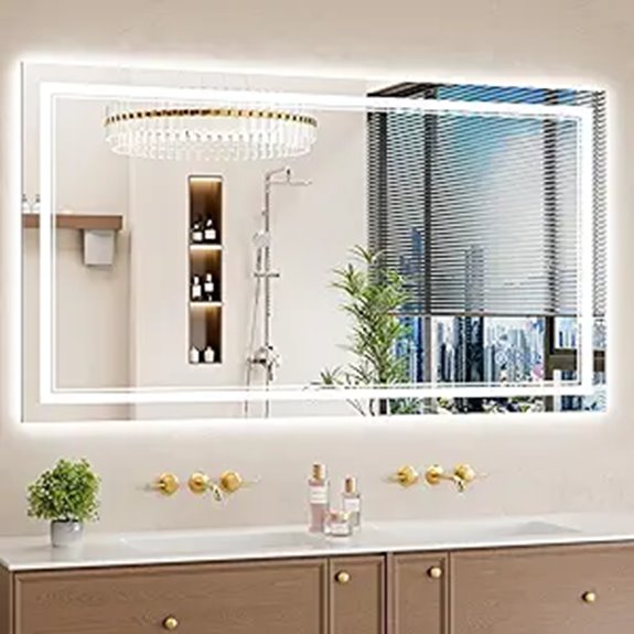 LED Bathroom Mirror with Lights and Dimmable Colors
