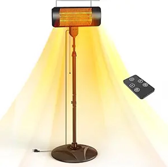 Portable Outdoor Infrared Heater with Adjustable Height