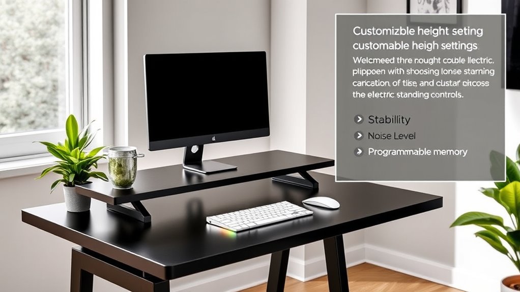 adjustable quiet stable organized