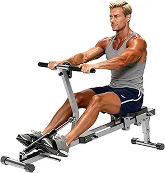 Compact Adjustable Rowing Machine with 12 Resistance Levels