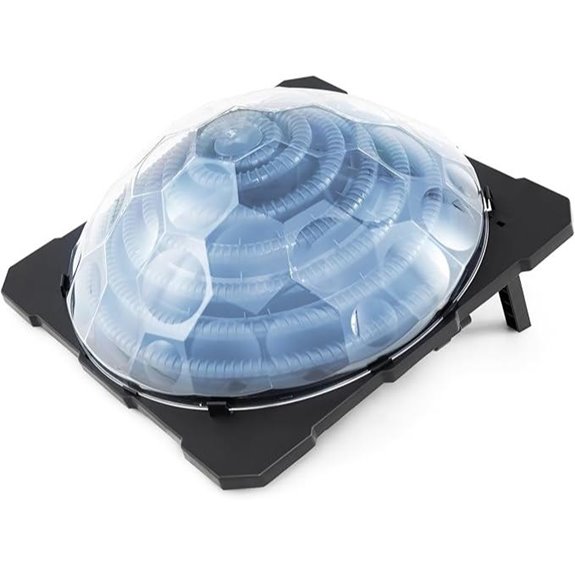 Solar Pool Heater with Rotatable Hose and Foldable Legs