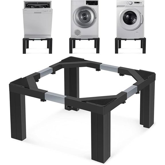 Nefish Steel Laundry Pedestal for Washer/Dryer (Adjustable)
