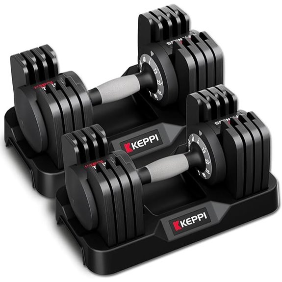 Keppi Adjustable Dumbbells Set (25-60lb)
