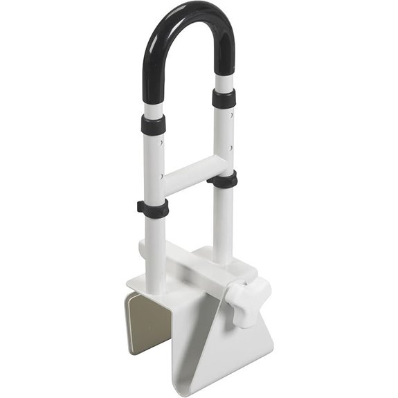 Drive Medical Adjustable Bathtub Grab Bar & Bathtub Safety Rail White