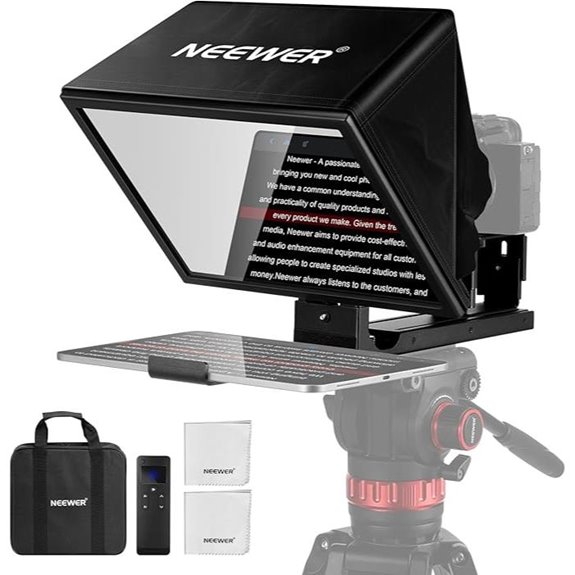 NEEWER X12B Aluminum Teleprompter for Phones and Tablets