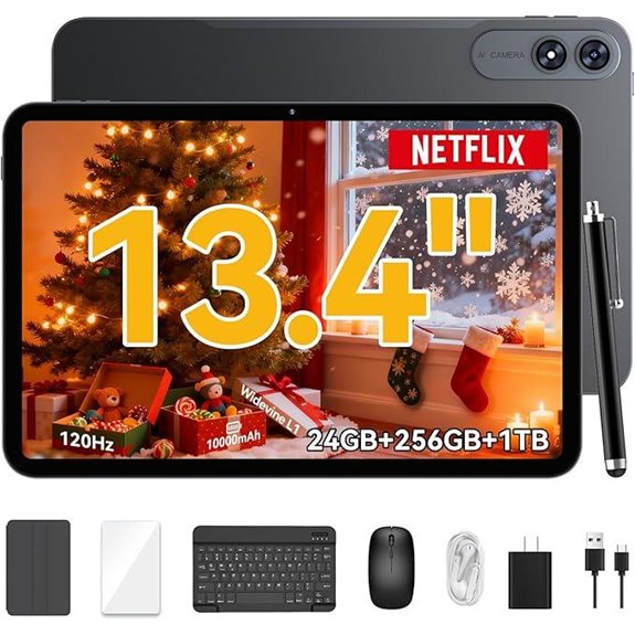 13.4 Android 15 Tablet with Keyboard Pen & Accessories
