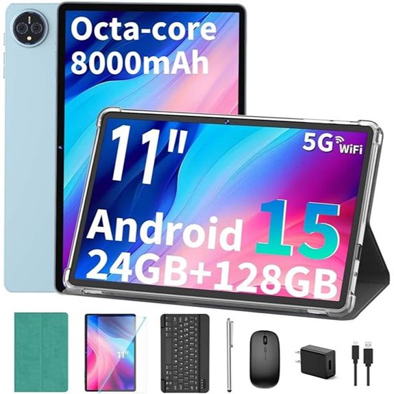 Android 15 Tablet with Keyboard 11 24GB RAM