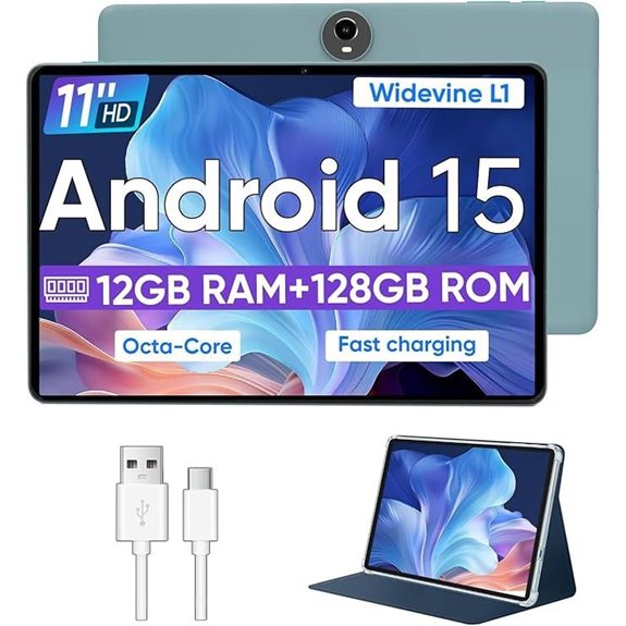 Android 15 11-Inch Tablet with 12GB RAM and 1TB Expand