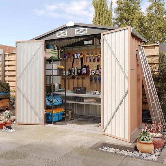 Aoxun 6'x4' Outdoor Metal Storage Shed